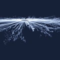 Electricity lighting effects. Array with Dynamic Particles.