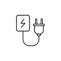 electricity line illustration icon on white background