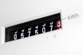 Electricity meter counter, digits showing electricity consumption Royalty Free Stock Photo