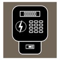 Electricity meter icon Royalty Free Stock Photo