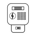 Electricity meter icon Royalty Free Stock Photo