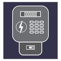 Electricity meter icon Royalty Free Stock Photo