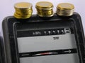 Electricity meter and kwh measure with European coins