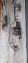 Electricity meter is old and worn outs Royalty Free Stock Photo