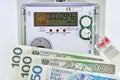 Electricity meters and payment for energy consumption.