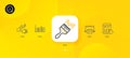 Electricity plug, Internet report and Money diagram minimal line icons. For web application, printing. Vector