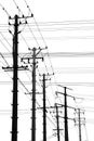 Electricity poles Royalty Free Stock Photo