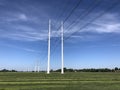 Electricity poles around Etten