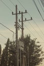 electricity poles to illuminate the community