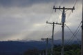 Electricity poles Royalty Free Stock Photo