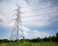 High voltage transmission towers to itself