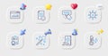Electricity power, Place and Website statistics line icons. For web app, printing. Vector