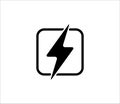 electricity power symbol or icon vector design, high voltage electric shock danger sign illustration Royalty Free Stock Photo