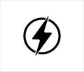 electricity power symbol or icon vector design, high voltage electric shock danger sign illustration Royalty Free Stock Photo