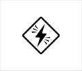 electricity power symbol or icon vector design, high voltage electric shock danger sign illustration Royalty Free Stock Photo