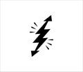 electricity power symbol or icon vector design, high voltage electric shock danger sign illustration Royalty Free Stock Photo