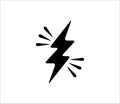 electricity power symbol or icon vector design, high voltage electric shock danger sign illustration Royalty Free Stock Photo