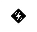 electricity power symbol or icon vector design, high voltage electric shock danger sign illustration Royalty Free Stock Photo