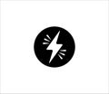 electricity power symbol or icon vector design, high voltage electric shock danger sign illustration Royalty Free Stock Photo