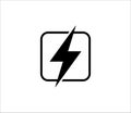 electricity power symbol or icon vector design, high voltage electric shock danger sign illustration Royalty Free Stock Photo