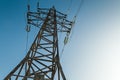 Electricity power transmission pylon tower Royalty Free Stock Photo