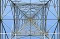 Electricity pylon in perspective Royalty Free Stock Photo