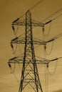 Electricity pylon with power cables, in the United Kingdom Royalty Free Stock Photo