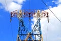 Electricity pylon, power line. Royalty Free Stock Photo