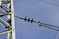 Electricity pylon for railways Royalty Free Stock Photo