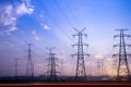 Electricity pylons Royalty Free Stock Photo
