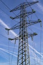 Electricity pylons conducting current Royalty Free Stock Photo