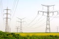 Electricity pylons Royalty Free Stock Photo