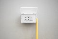 Electricity socket with plastic cover