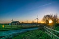 Electricity Substation in the Sunset Royalty Free Stock Photo