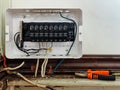 Electricity switch circuit breaker control center box with wires connection