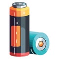 Electricity symbol charging battery illustration design