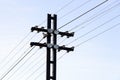 Electricity and telecommunication post Royalty Free Stock Photo