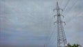 Electricity tower soaring to the sky landscape