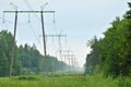 Electricity towers and cabels Royalty Free Stock Photo