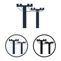 Electricity transmission simple vector icon or logo