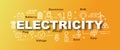 Electricity vector trendy banner