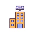 Electricity via Solar Vector Icon which can easily modify or edit. Royalty Free Stock Photo