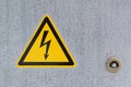 Electricity warning sign Royalty Free Stock Photo