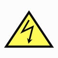 Electricity warning sign symbol icon