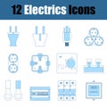 Electrics Icon Set Royalty Free Stock Photo