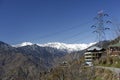 Electricty pole and electrcty in village Sarahan of Hiimalayan village