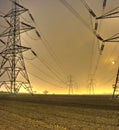 Electricty Pylons Royalty Free Stock Photo