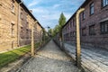 Electrified fence of the Auschwitz concentration camp near Krakow, Poland