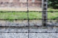 Electrified fence of the Auschwitz concentration camp near Krakow, Poland
