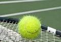 Electrified tennis ball Royalty Free Stock Photo